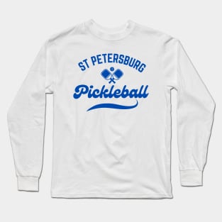 St PETERSBURG Florida, Pickleball team Player  Fun Game to Play , paddle ball Long Sleeve T-Shirt